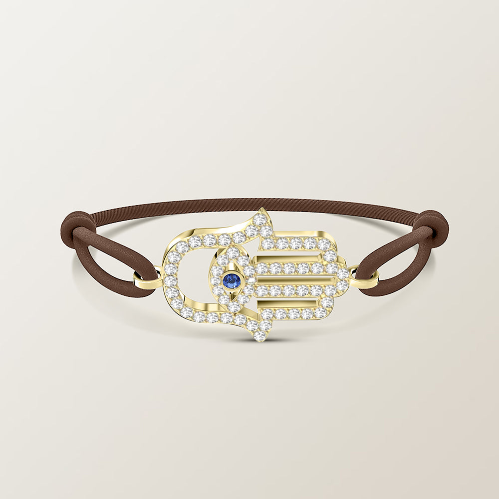 Hamsa diamond bracelet
