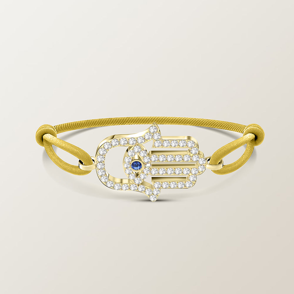 Hamsa diamond bracelet
