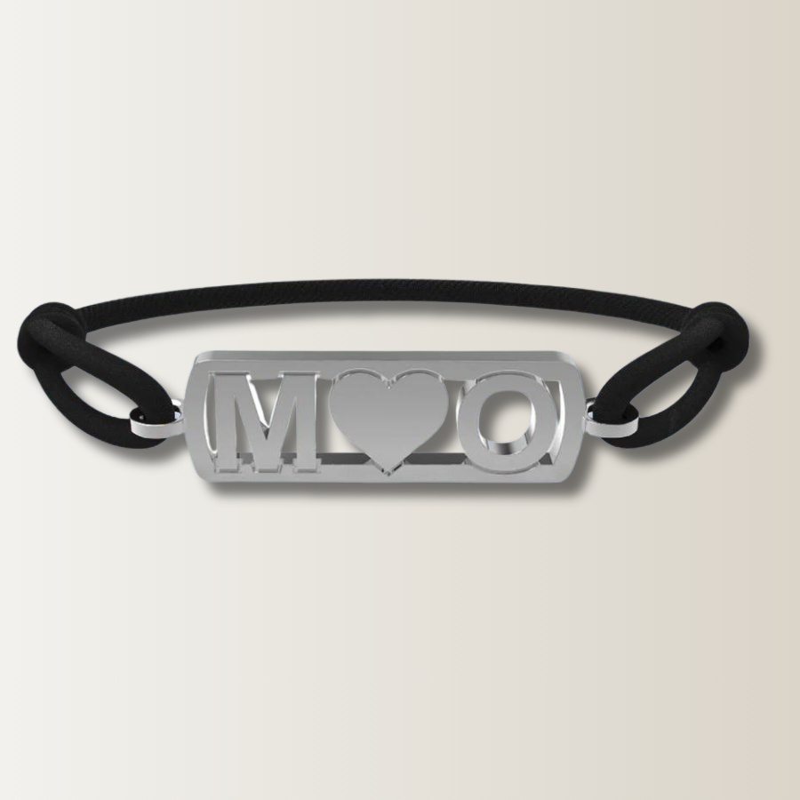 Initialen armband met hartje