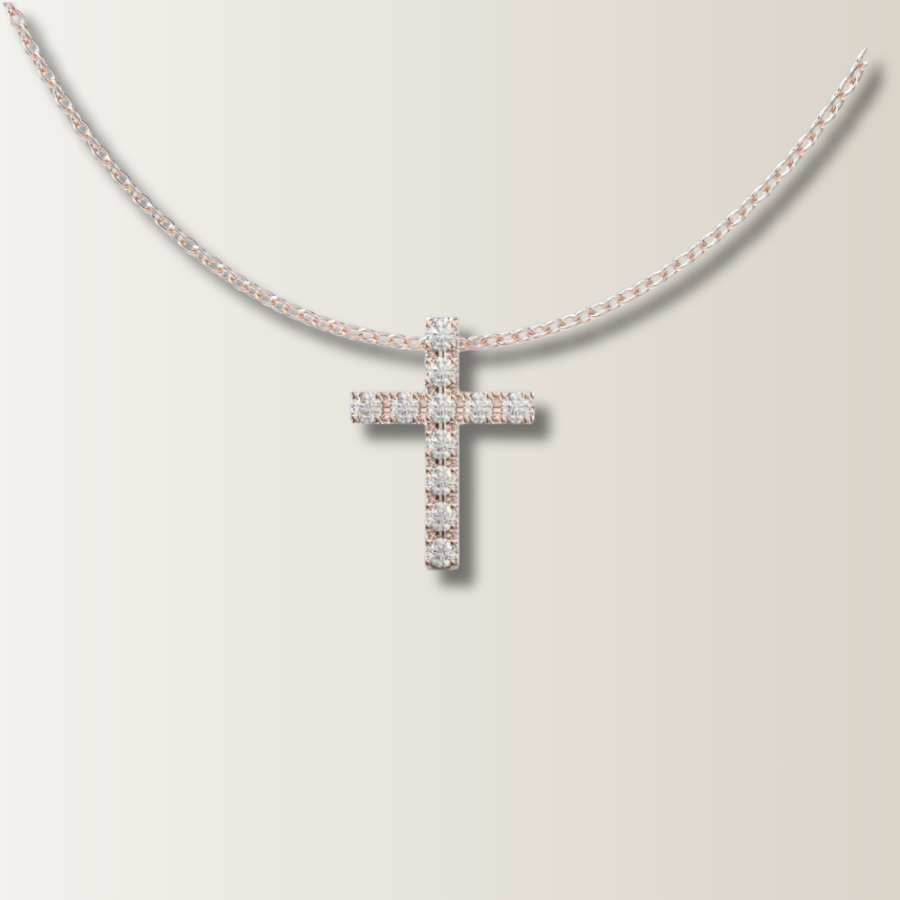 Kruis ketting met diamanten