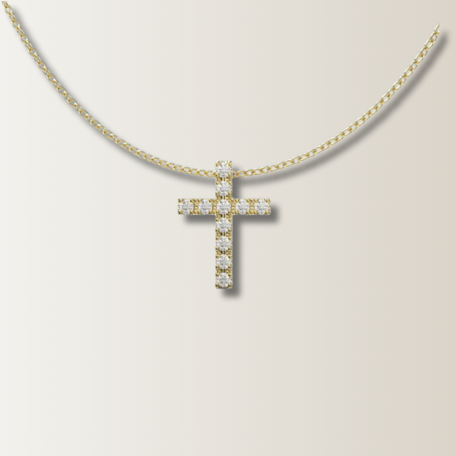 Kruis ketting met diamanten