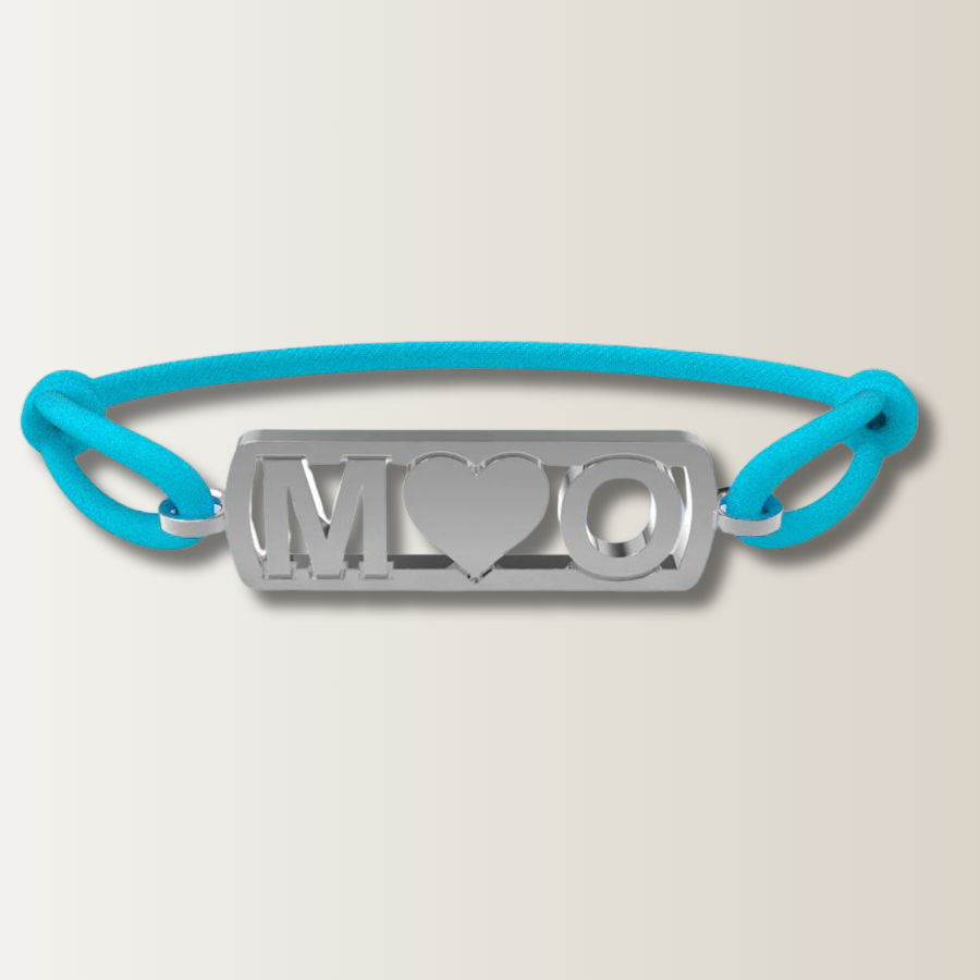 Initialen armband met hartje