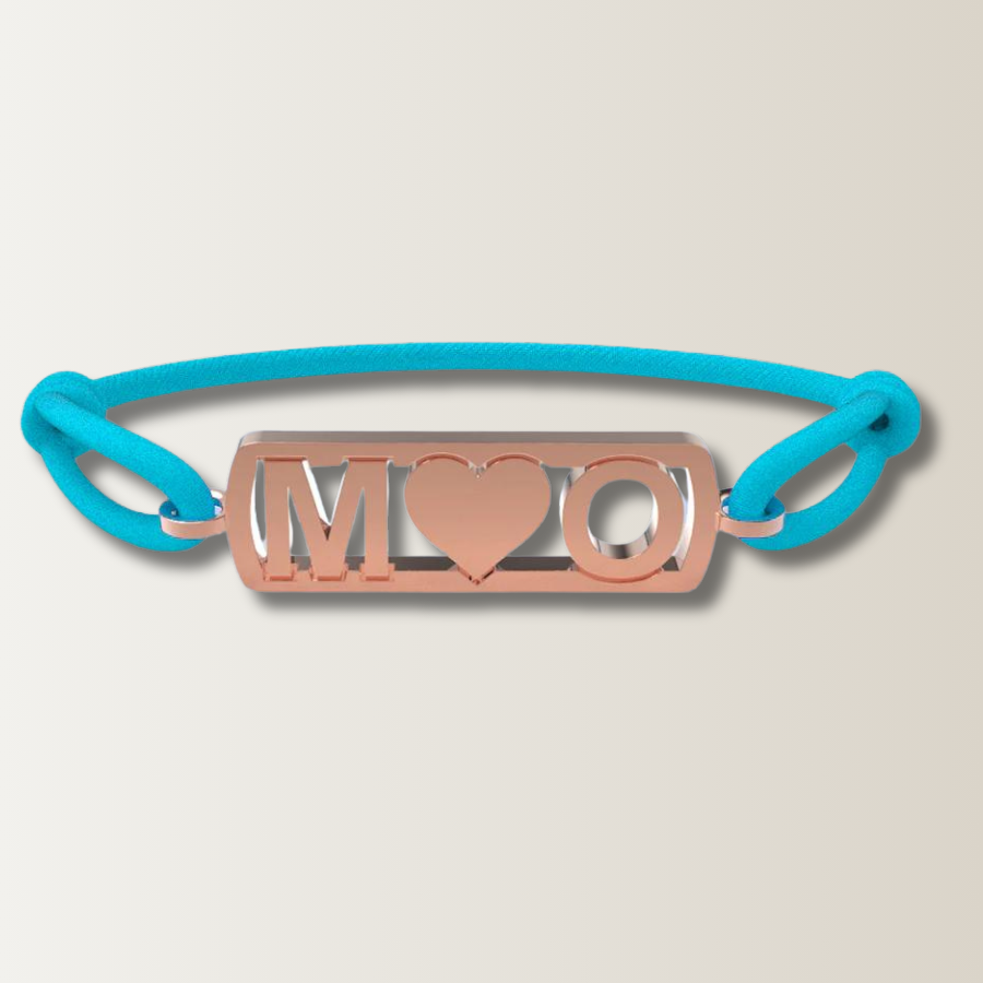 Initialen armband met hartje