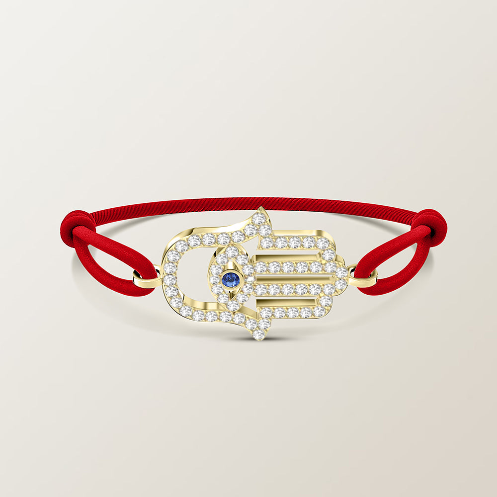 Hamsa diamond bracelet