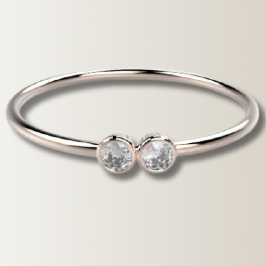 Ring met twee diamanten