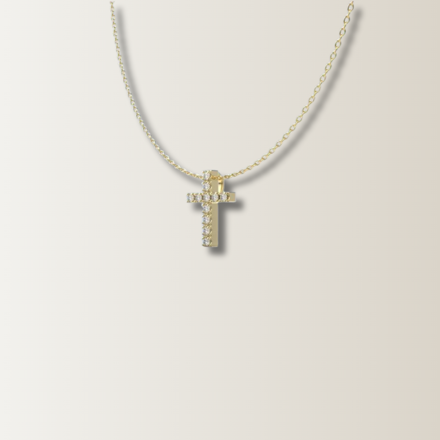 Kruis ketting met diamanten