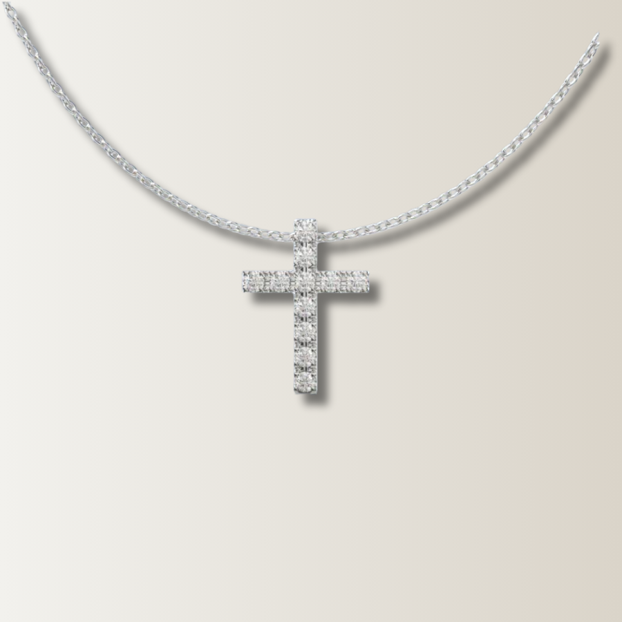 Kruis ketting met diamanten