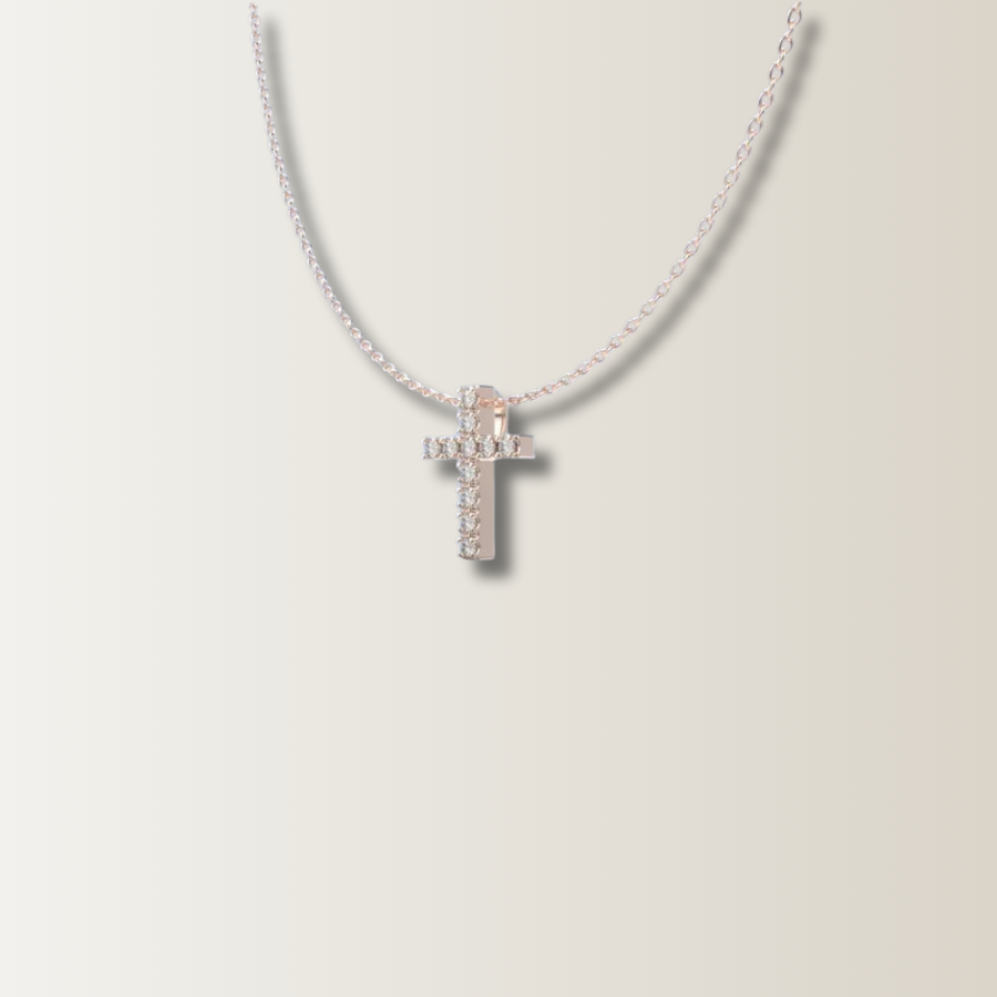 Kruis ketting met diamanten