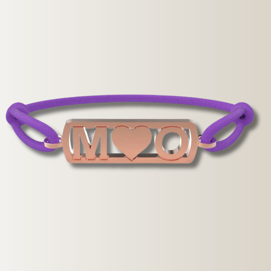 Initialen armband met hartje