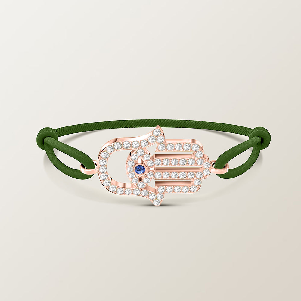 Hamsa diamond bracelet