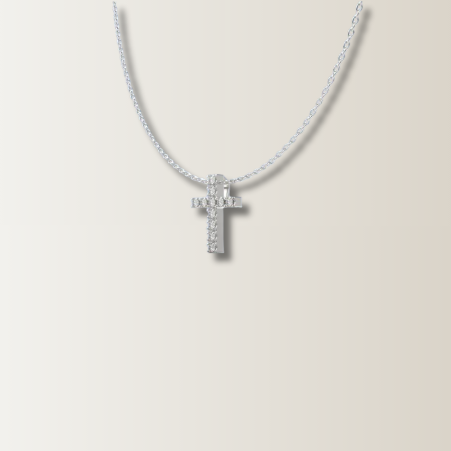 Kruis ketting met diamanten