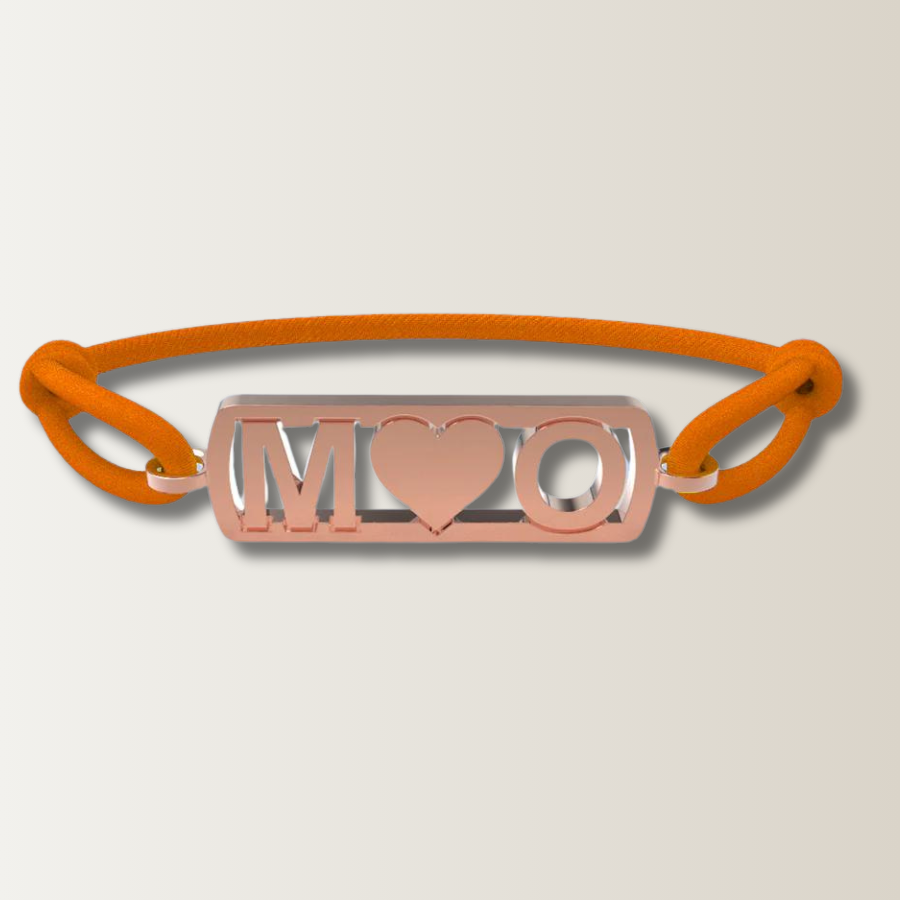 Initialen armband met hartje