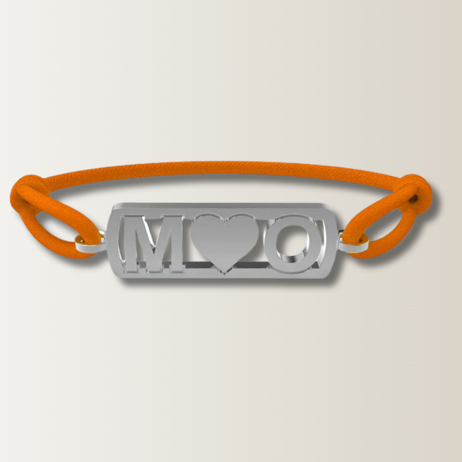 Initialen armband met hartje