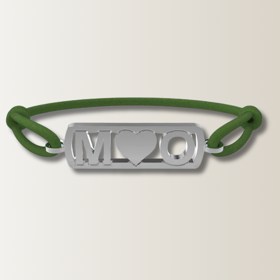 Initialen armband met hartje