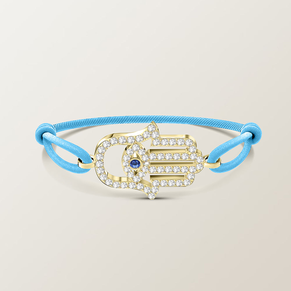Hamsa diamond bracelet