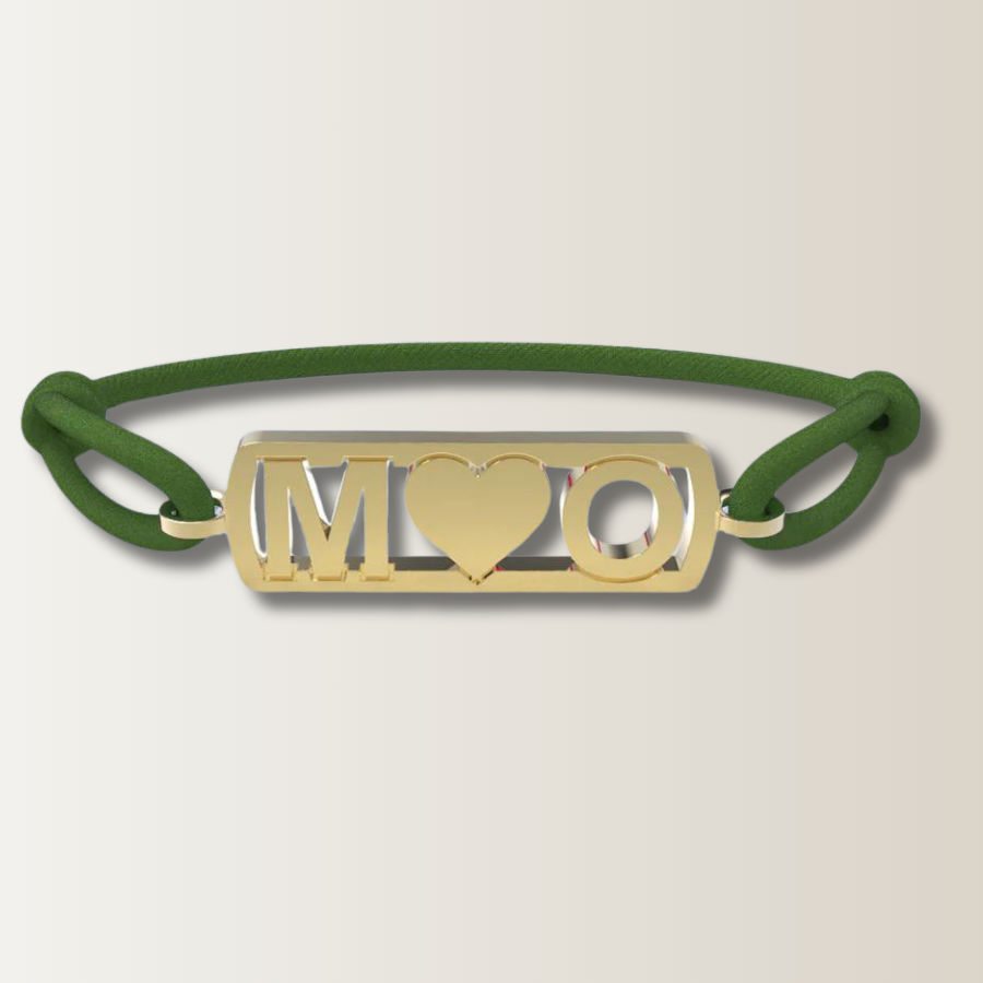 Initialen armband met hartje