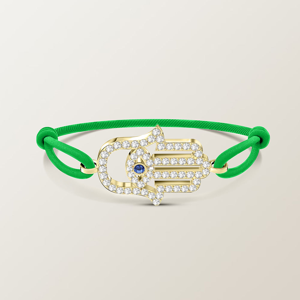 Hamsa diamond bracelet