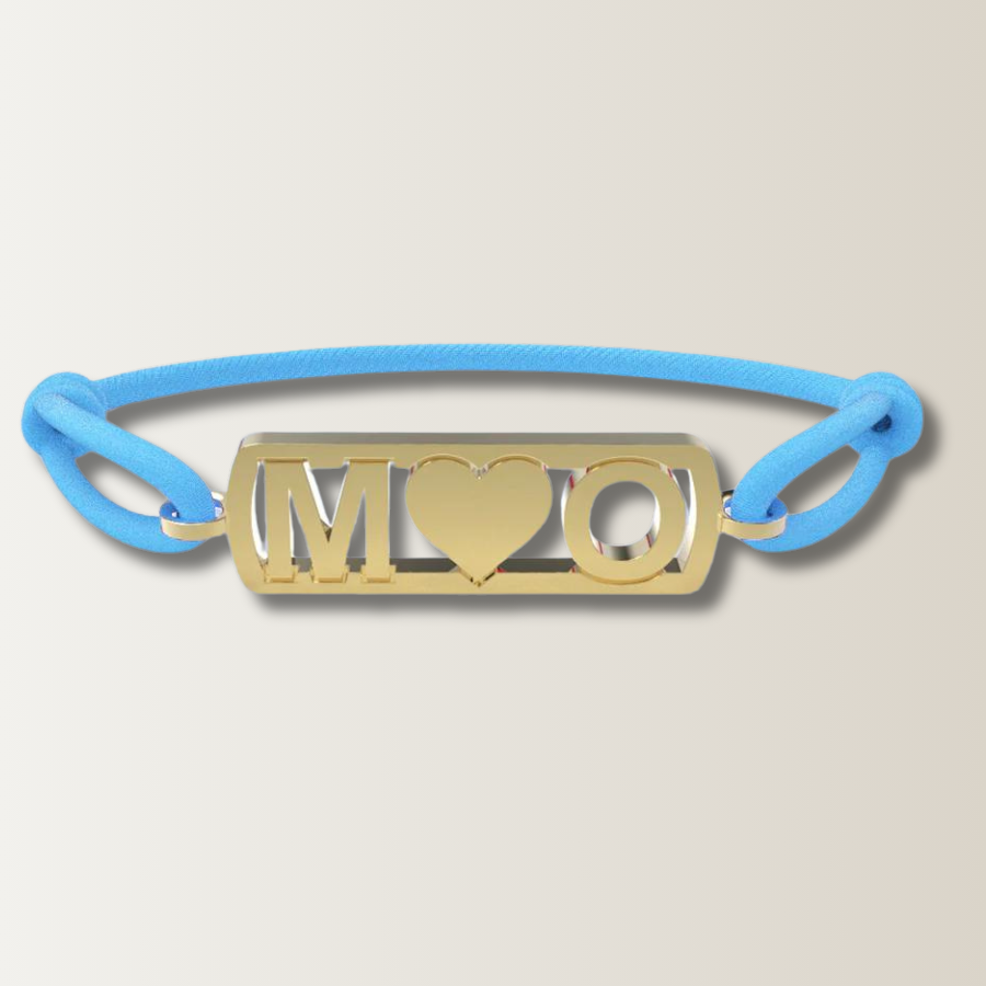 Initialen armband met hartje