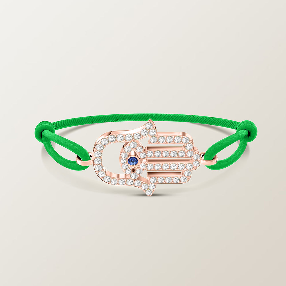 Hamsa diamond bracelet