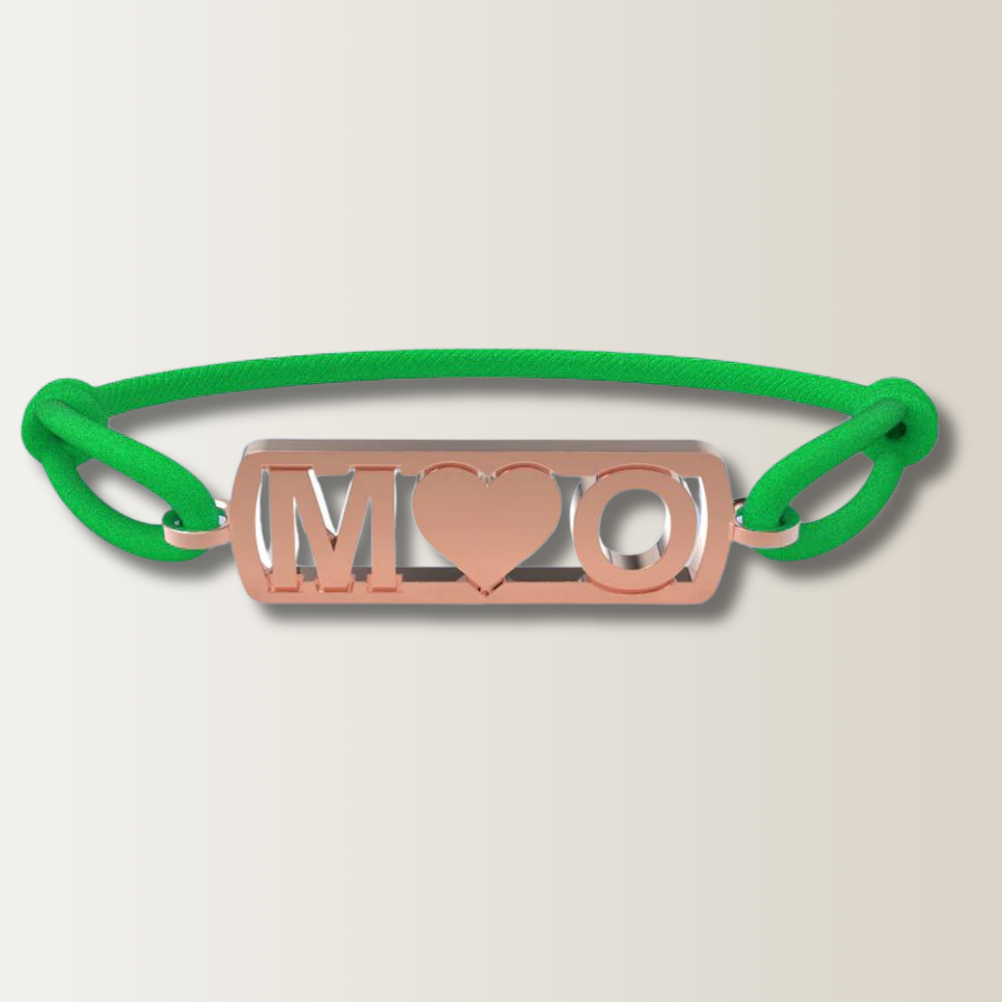 Initialen armband met hartje