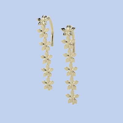 Flower string earring