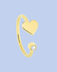 Heart ring with diamond