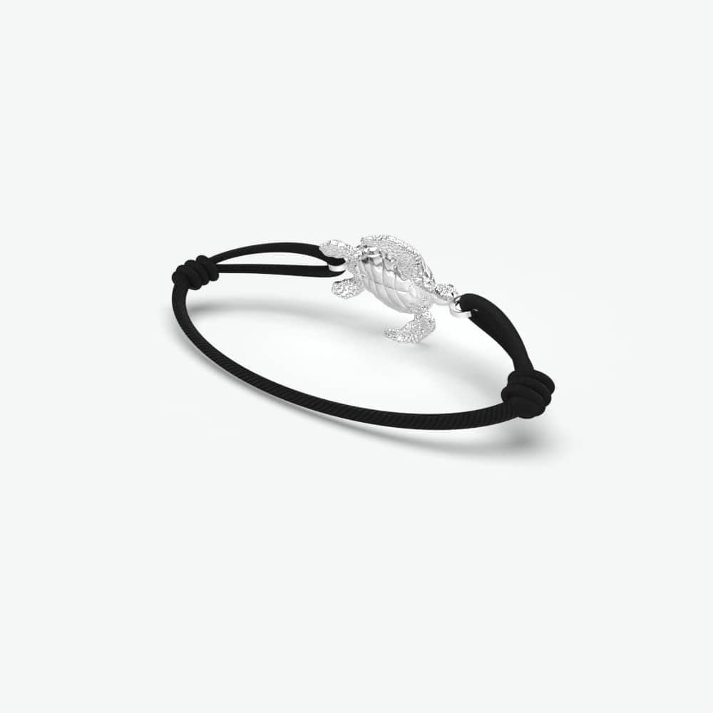 schildpad armband | Zilver
