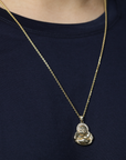 budha pendant with diamonds