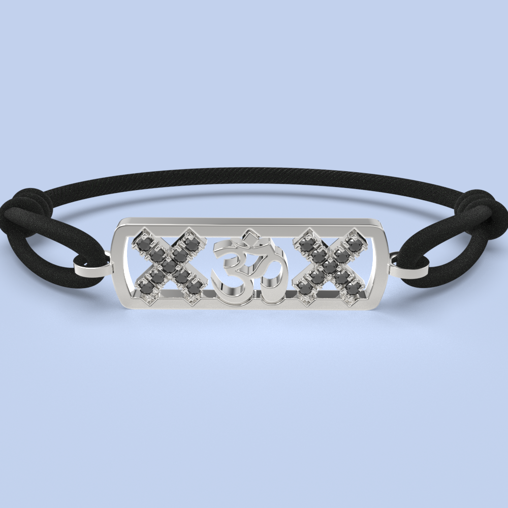 Amsterdam black diamond ohm bracelet