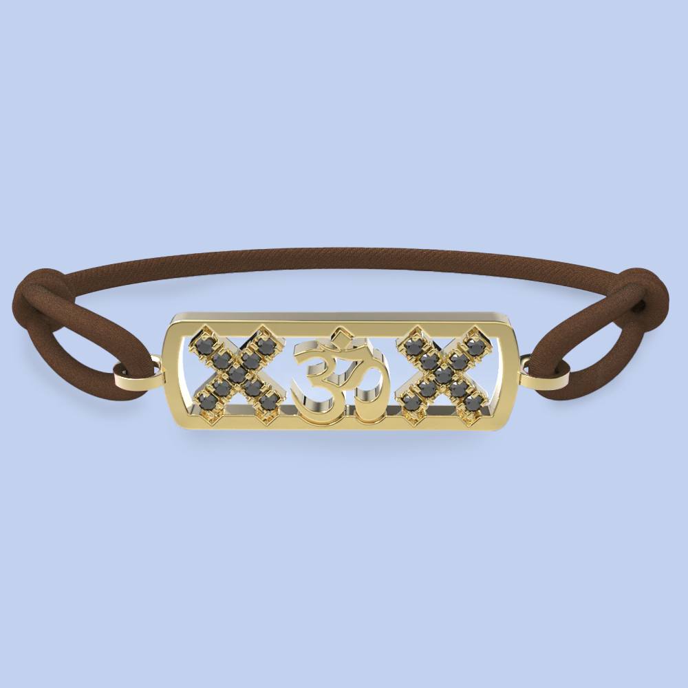 Amsterdam black diamond ohm bracelet