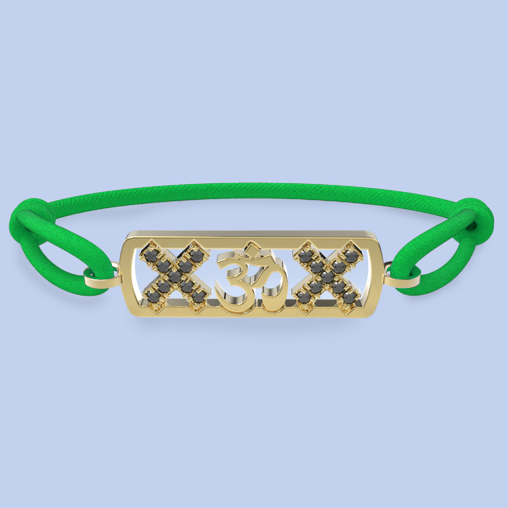 Amsterdam black diamond ohm bracelet
