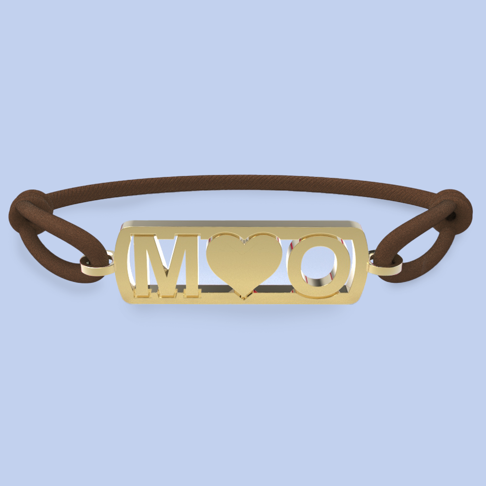 Initialen armband met hartje