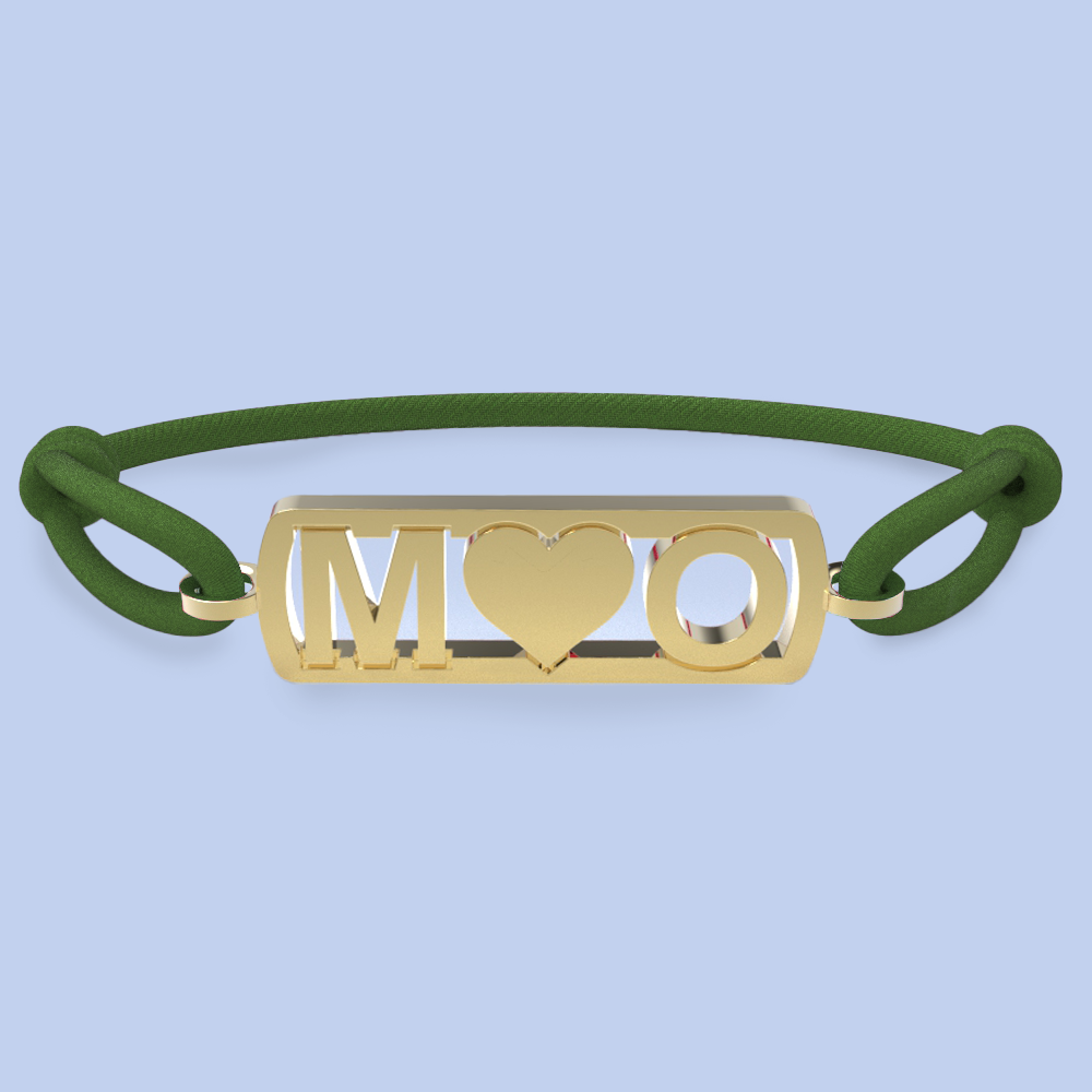 Initialen armband met hartje