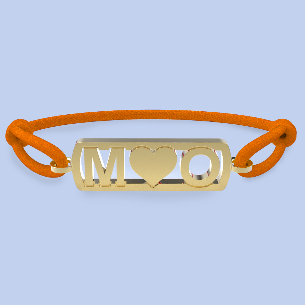 Initialen armband met hartje