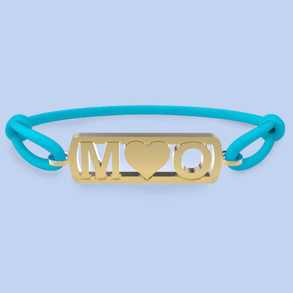 Initialen armband met hartje