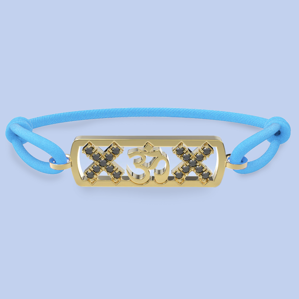 Amsterdam black diamond ohm bracelet