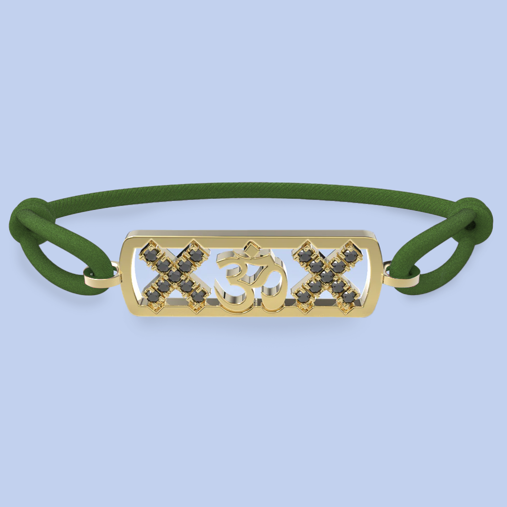 Amsterdam black diamond ohm bracelet