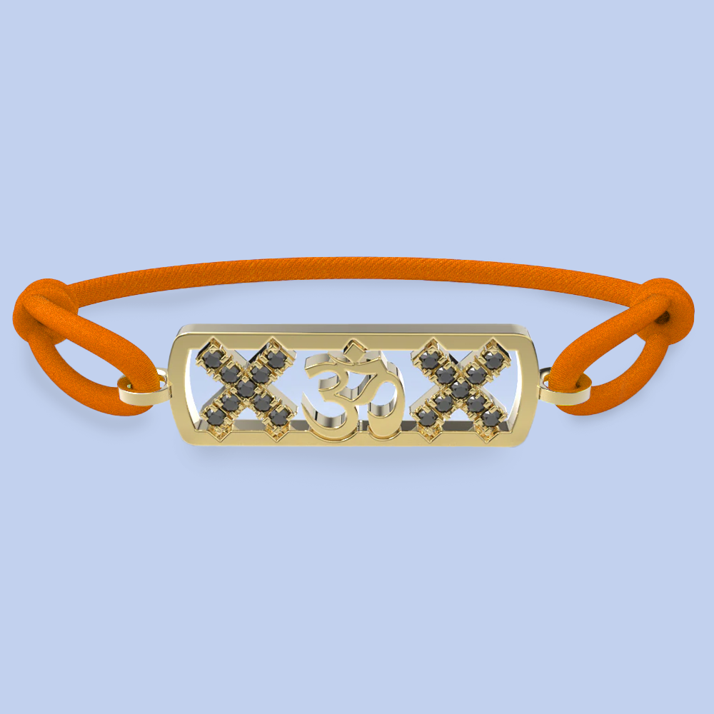 Amsterdam black diamond ohm bracelet
