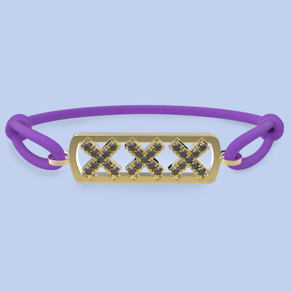 Amsterdam schwarze Diamantarmband