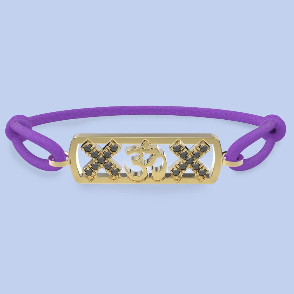 Amsterdam black diamond ohm bracelet