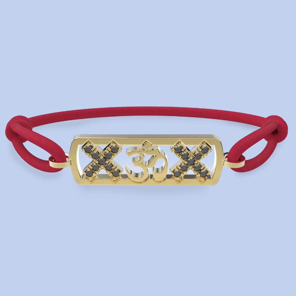Amsterdam black diamond ohm bracelet