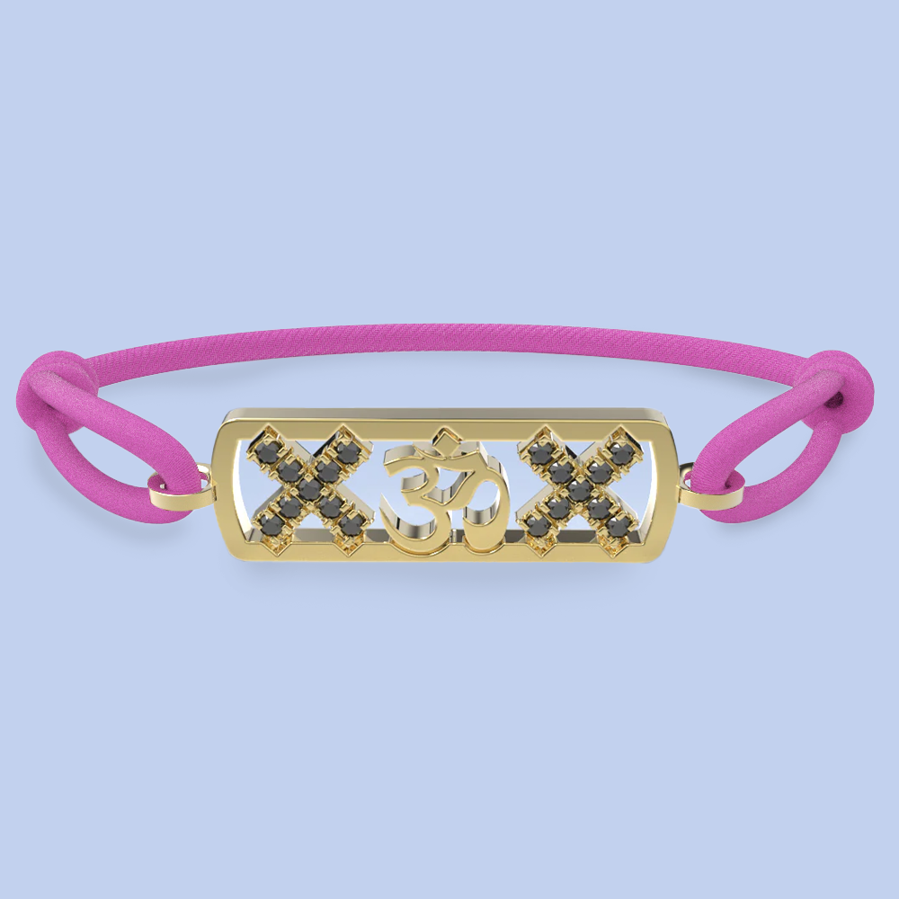 Amsterdam black diamond ohm bracelet