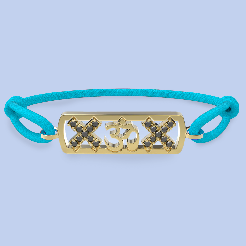 Amsterdam black diamond ohm bracelet