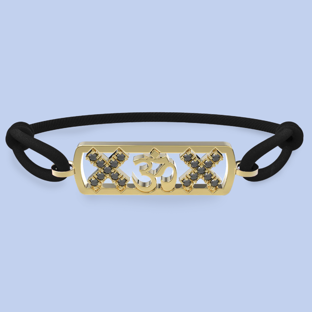 Amsterdam black diamond ohm bracelet