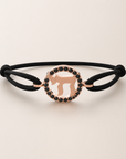 Chai schwarzes Diamantarmband