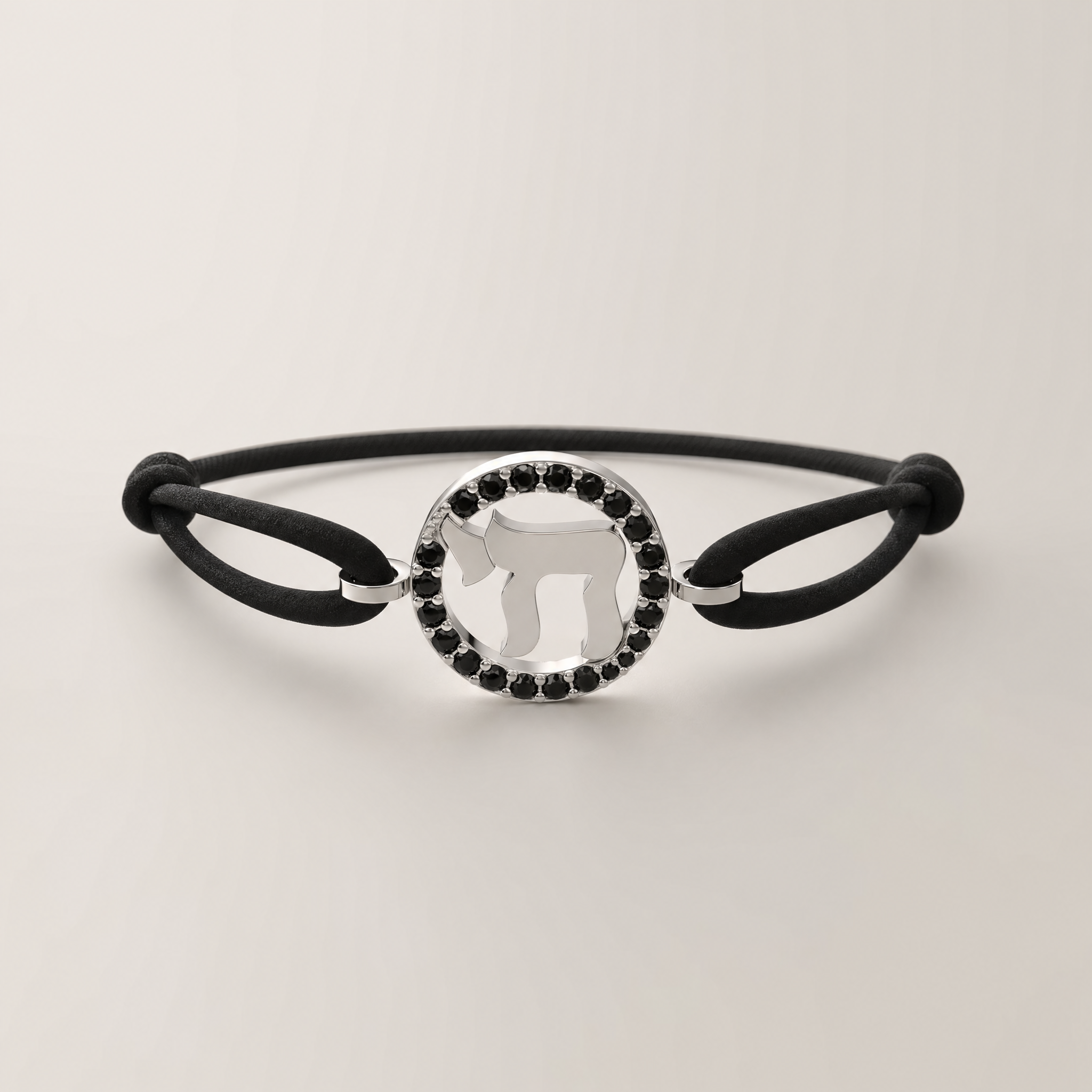 Chai schwarzes Diamantarmband