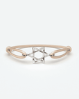 Odile herenarmband van leer met metalen stervormig detail voor een moderne stijl