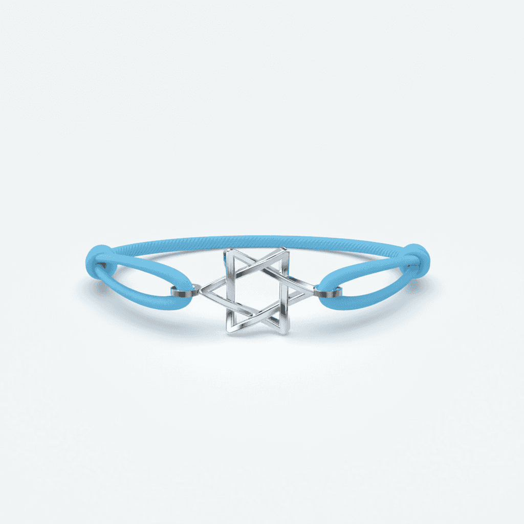 Odile herenarmband met zilveren ster en blauwe silicone band voor stijlvol accessoire