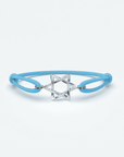 Odile herenarmband met zilveren ster en blauwe silicone band voor stijlvol accessoire