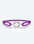 Odile paarse armband voor mannen met verzilverde ster voor een moderne uitstraling